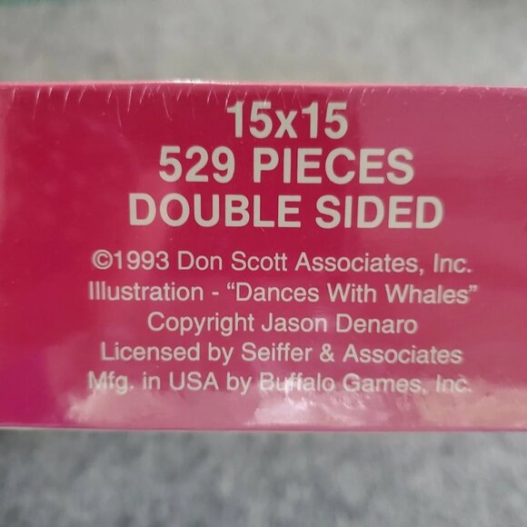 Worlds Most Difficult Puzzle Whales Edition Double Sided 529 - NOS 1993 - Picture 4 of 4